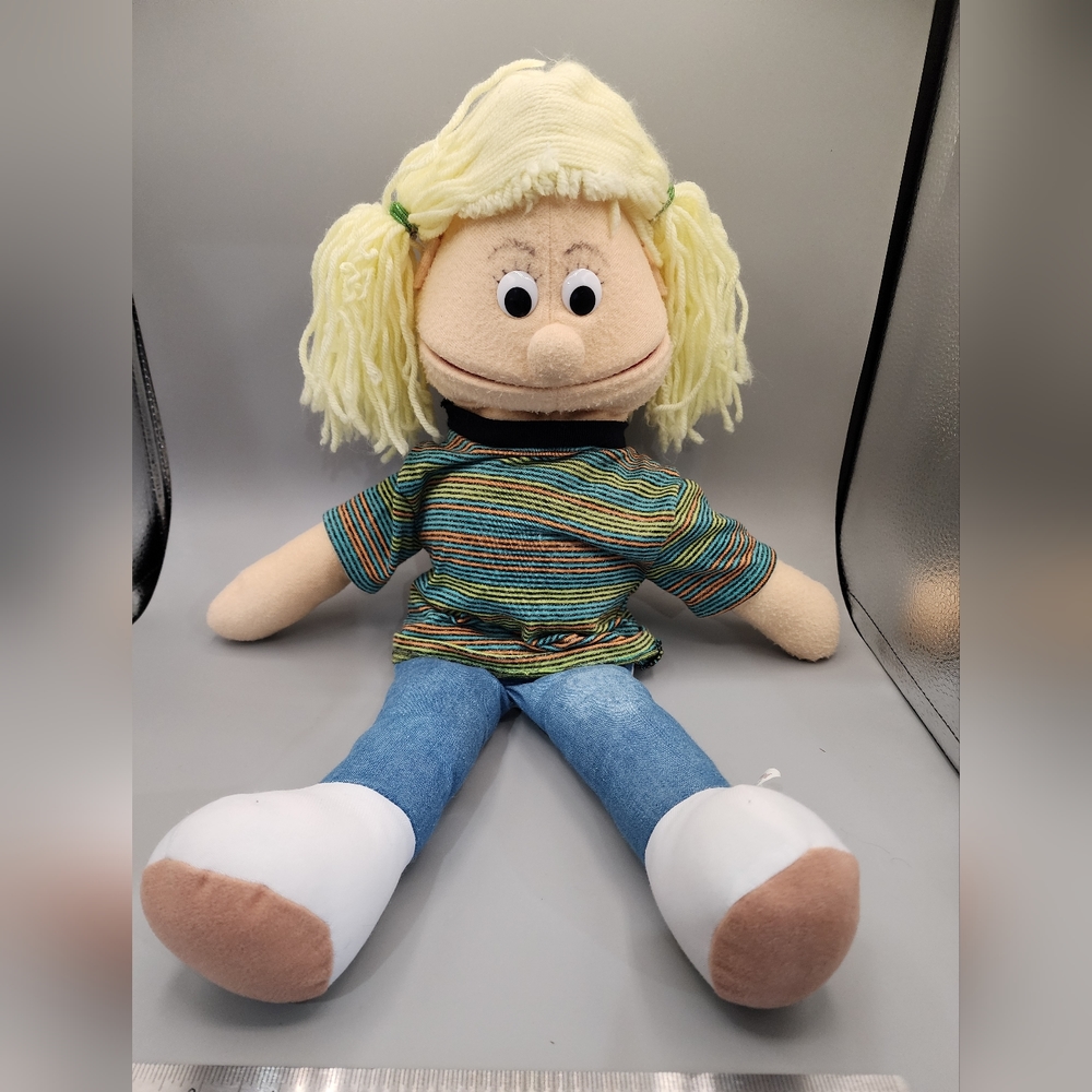 VTG Puppet Partners‎ Blonde Pigtails Girl Hand Puppet Legs Muppet